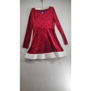 Girls Simply Styled by Sears Velour Holiday Dress Sz M 10/12